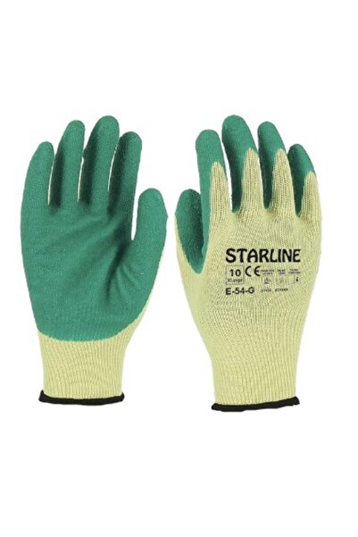 Starline Camcı Eldiveni Lateks E-54 G Yeşil Beden 9