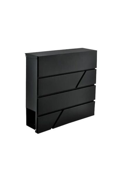 MAXY Mailbox with space for newspaper, galvanized steel, anthracite, 37x10x36...