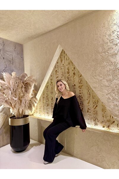 hk Siyah Müslin Yarasa Kol Takım