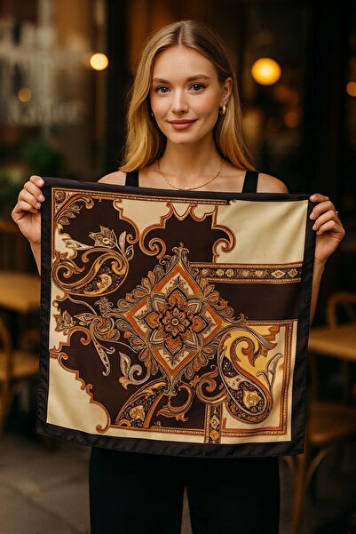 MARBERRY FLR33 Eșarfă de damă cu model 50x50 cm