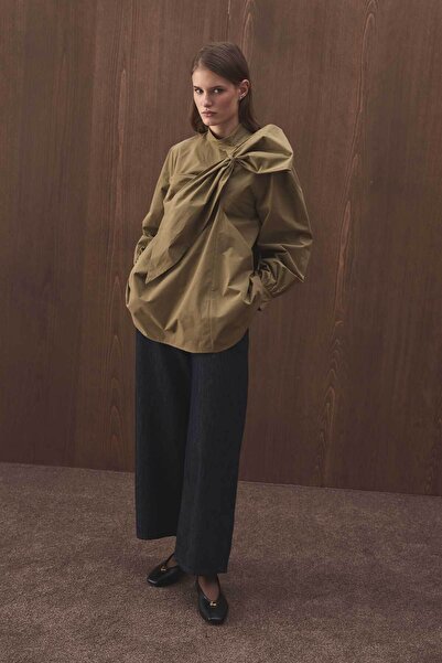 Hooopstore Yüksek Bel Minimal Denim Lacivert Pantolon