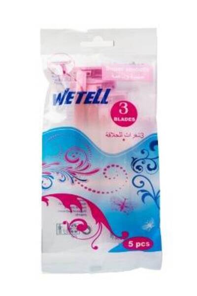 WETELL شفرات حلاقة ناعمة وناعمة بثلاث شفرات - عبوة من 5 قطع