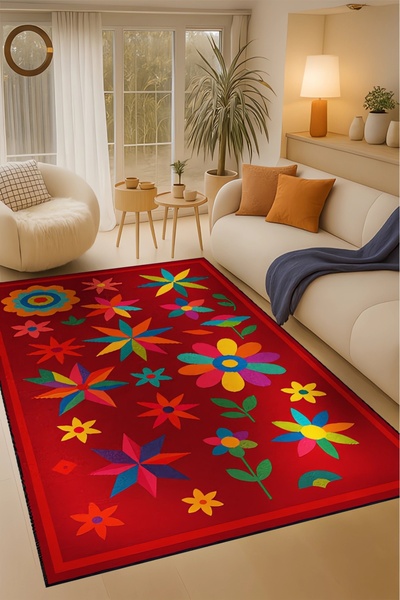 Rugs Modern Halı سجادة ديكور عتيقة بنمط زهور من MOSSO، موديل MOSO1150
