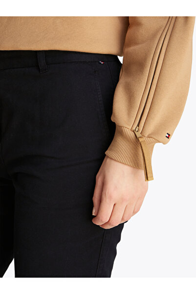 Tommy Hilfiger Women Black Cotton Stretch Slim Chinos