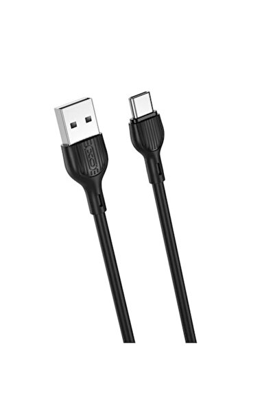 Xo NB200 charging and data transfer cable, USB/USB-C, 2.1A, 1 m, Black