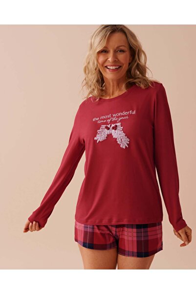 La Vie en Rose Holiday Print Super Soft Long Sleeve Shirt