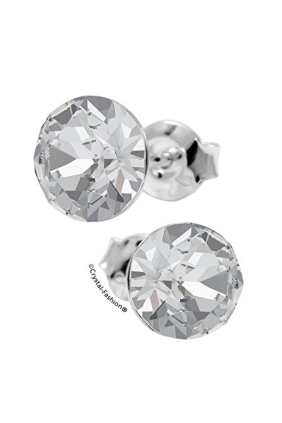 Crystal-Fashion® Silver Crystal Xirius Screw Earrings
