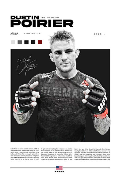 FudaLab Dustin Poirier - The Diamond UFC Posteri - Çerçevesiz