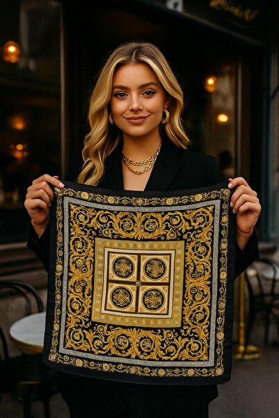 MARBERRY FLR27 Eșarfă de damă cu model 70x70 cm