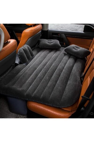 Glow Goods Glow Goods Inflatable Car Mattress, 2 Pillows Included and Pump, Black