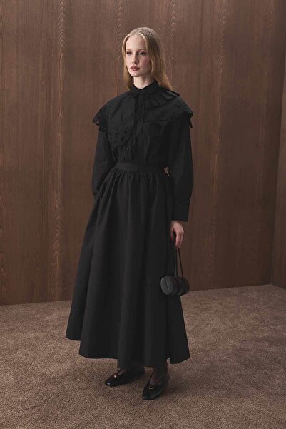 Hooopstore Premium Poplin Balloon Black Skirt