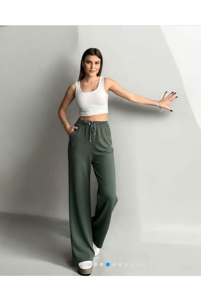 HepsitrentStore Regular Fit Drawstring Waist Modal Fabric Sweatpants