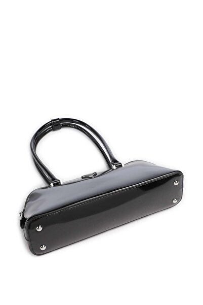 Guess Kadın Arnela Parlak Yüzeyli Omuz Çantası - Siyah