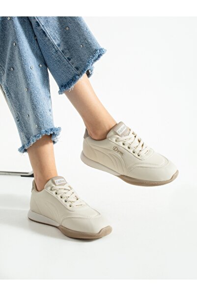 ALEMDAR AYAKKABI VİRTZ Krem Ortopedik Kadın Sneakers