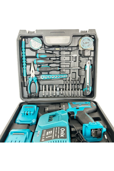 OEM Kit burghiu autofiletant și cu impact, 2 baterii 48V 5Ah + 30 accesorii