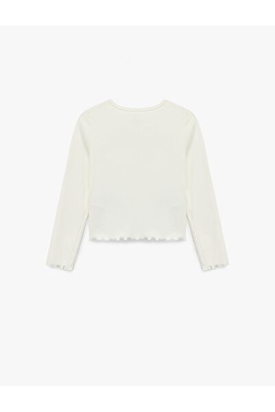 Koton Cotton Long Sleeve Crew Neck Printed T-Shirt