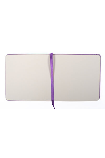 BBACK Art Collection Sketchbook 140 Gr. Unlined Ivory Paper 12X12Cm 80 Sheets. Lila Hardcover Notebook