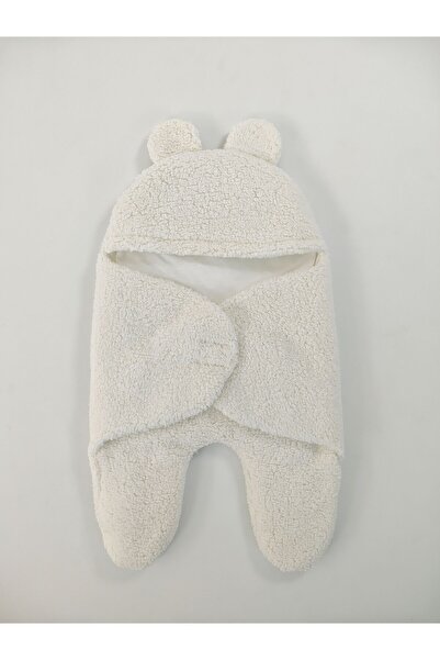 Tomuycuk 0-6 Months Fiber-Eared Plush Baby Swaddle Welsoft Fabric Newborn Sleeping Bag