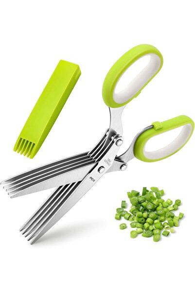 TERRION Scissors, Multipurpose Kitchen Scissors, 5-Blade Stainless Steel with Cleaning Comb and