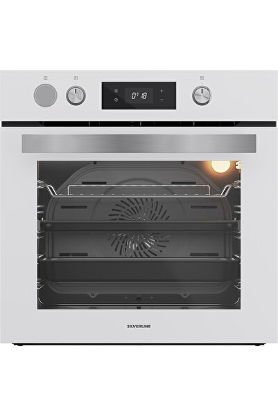 Silverline BO65P4W01 Buhar Destekli + Airfryer Özellikli Ankastre Fırın Beyaz