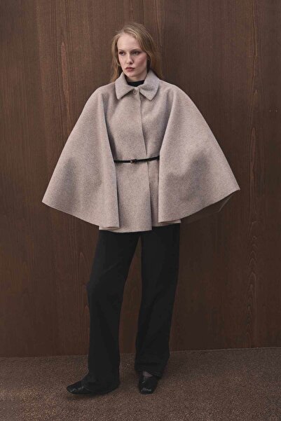 Hooopstore Παλτό από βιζόν με λεπτομέρεια από καστόρι