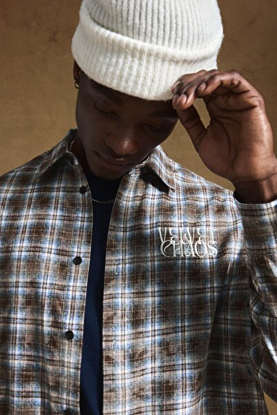 Bershka Kareli oversize gömlek