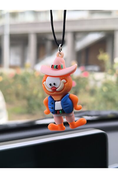 Esey Dizayn Garfield Araba Dikiz Ayna Süsü - Vantuzlu Cam Süsü