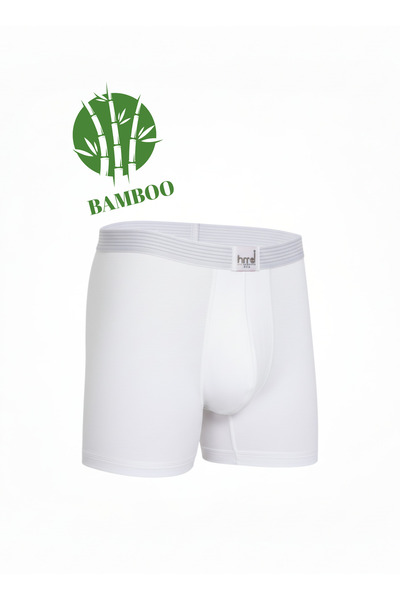 Hmd ελαστικό ύφασμα Ευέλικτο λευκό ανδρικό μπόξερ από μπαμπού |   Μαλακό ύφασμα που δεν εκπλέκει ιδρώτα