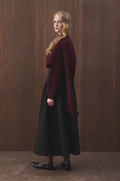 Hooopstore Cape Detailed Knitwear Burganya Sweater