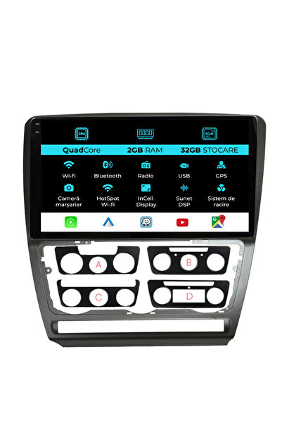 NavStore Navigatie Dedicata Skoda Octavia 2 (2004-2013), 10Inch, 2Gb Ram, 32G...
