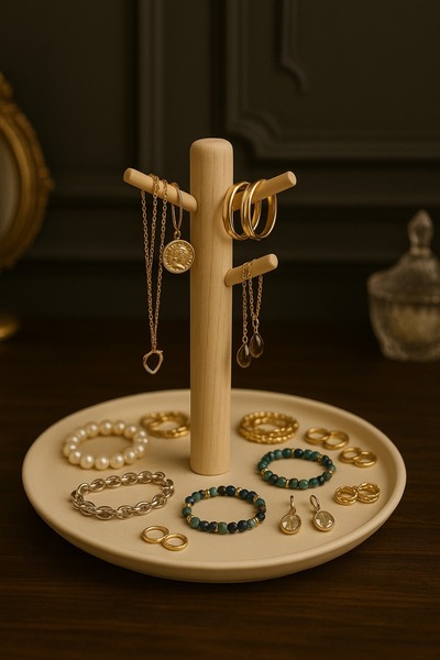 hemlife Cosmetics and Accessories Stand, Makeup Organizer, Necklace, Ring, Earrings Makeup Organizer Stand