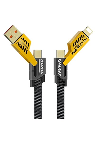 AUROV AV Cablu Multifunctional 4-in-1 Aurov, USB-C PD 65W/27W, Fast Charge, C...