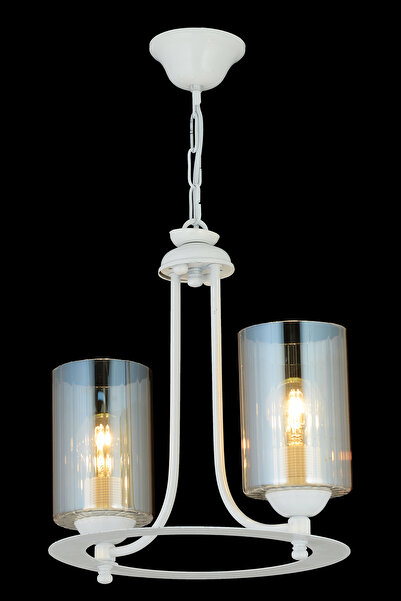 SONSUZ AYDINLATMA&AVİZE Sonsuz 3'lü Beyaz Lazer Silindir Cam Lüks Yukarı Bakan Modern Avize