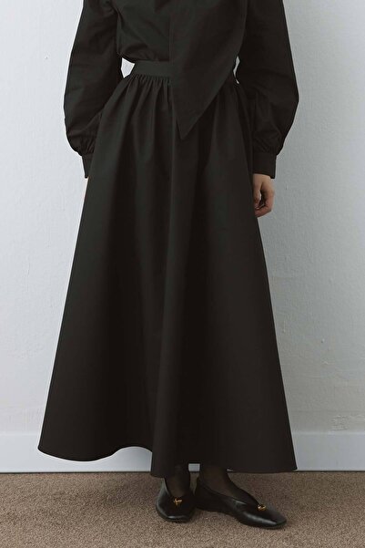 Hooopstore Premium Poplin Balloon Black Skirt