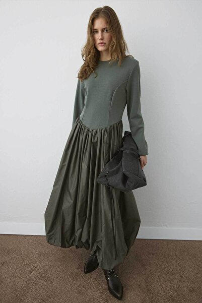 Hooopstore Balloon Form Skirted Island Tea Dress