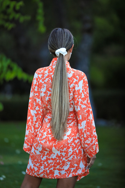 ICON SILK 100% Pure Silk Hair Clip Medium Size 3.5 cm 1 Piece