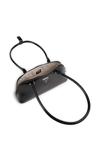 Guess Kadın Arnela Parlak Yüzeyli Omuz Çantası - Siyah