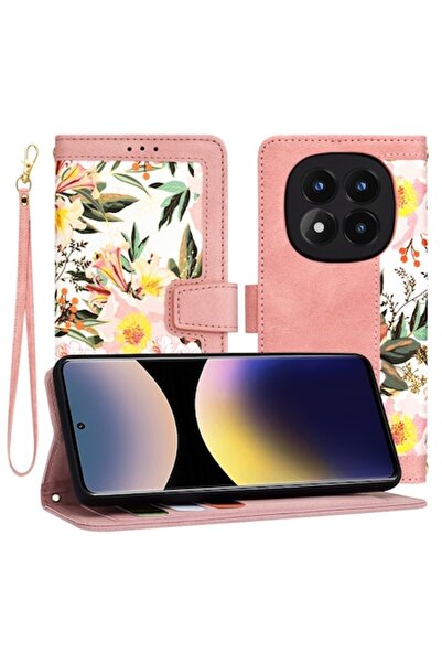 SOFAL Husă pentru Xiaomi Redmi Note 14 Pro+ 5G (Z79), piele ecologică, roz inimă