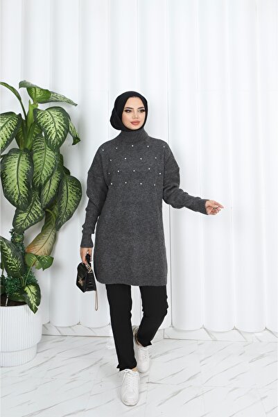 NİSUM MODA Stoned Knitwear Tunic