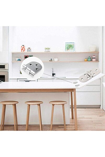 OEM Set of 4 folding hinges, Zinc, Silver, 30 x 80 mm