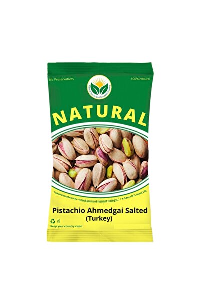 Natural فستق حلبي (حجم كبير) 200 غرام - (مملح أحمدجاي) × 12