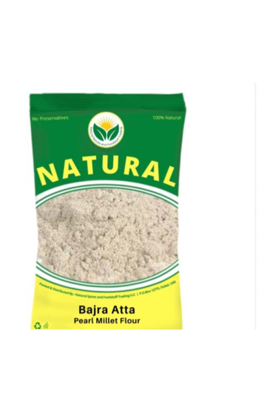 Natural دقيق الدخن اللؤلؤي باجرا أتا (مطحون طازجًا) 2 كجم × 5
