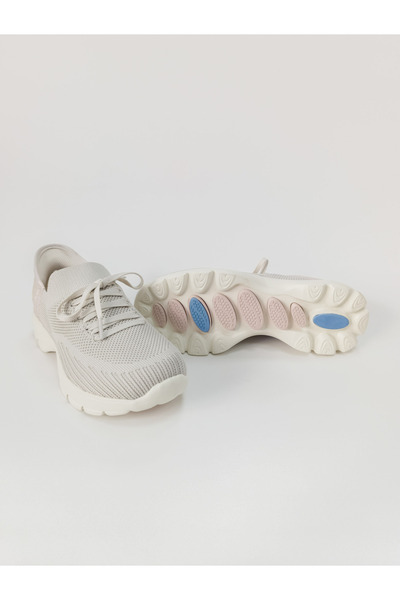 Voyager Women's Orthopedic Mesh Fabric Eva Sole Lace-Up Casual Walking Shoes with Heel Support