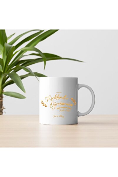 Hediye Vakti Special Mug with Name Written on It for Teachers – Stylish and Meaningful Gift Design