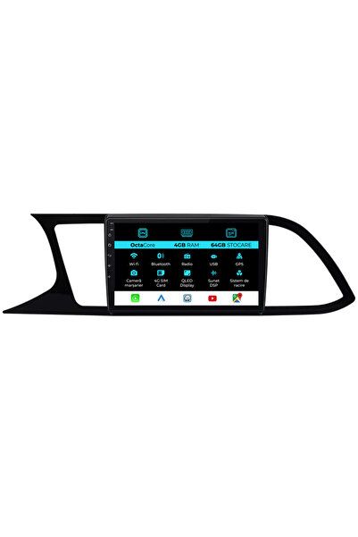 NavStore Navigatie Dedicata Seat Leon 3 (2013-2020), 9 Inch, 4Gb Ram, 64Gb st...