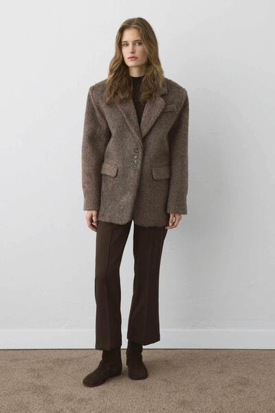 Hooopstore Premium Kruvaze Kahve Blazer