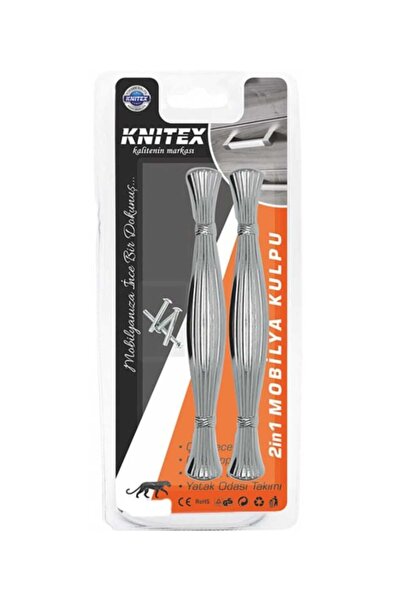 Knitex 2-Piece Furniture Handle – Suitable for Wooden and Metal Furniture 13 cm