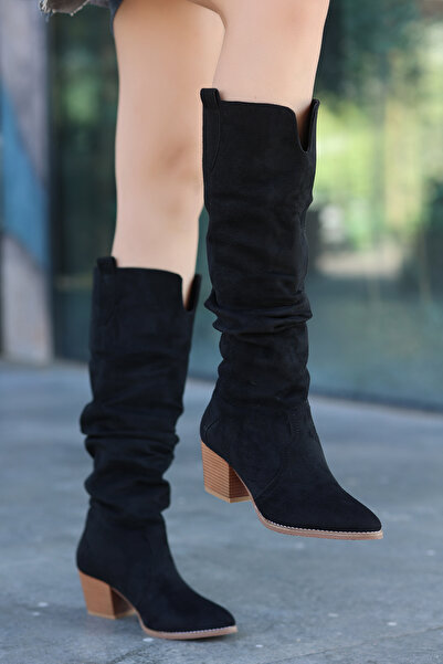 GİNZA SHOES Pier 401 Bellows Below-The-Knee Cowboy Boots