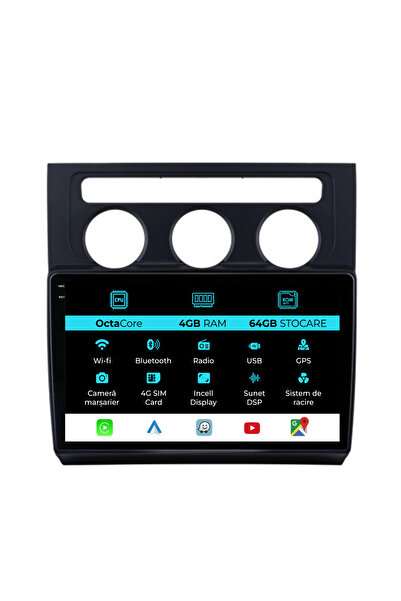 NavStore Navigatie Dedicata Volkswagen Touran (2003-2010), 10Inch, 4Gb Ram, 64Gb Stocare, Carplay