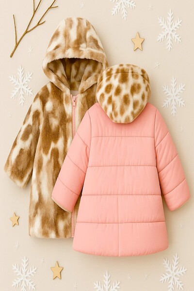 DeKuBaby Double-Sided Fur-Lined Plush, Zippered, Pocketed, Thick Plush Hooded...